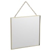 3 Gold Rimmed Hanging Square Mirrors Set [011938]