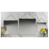 3 Gold Rimmed Hanging Square Mirrors Set [011938]