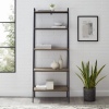 Arlo 72" Industrial Metal & Wood Modern Ladder Bookshelf