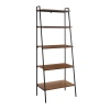 Arlo 72" Industrial Metal & Wood Modern Ladder Bookshelf