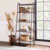 Arlo 72" Industrial Metal & Wood Modern Ladder Bookshelf