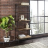 Arlo 72" Industrial Metal & Wood Modern Ladder Bookshelf