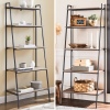 Arlo 72" Industrial Metal & Wood Modern Ladder Bookshelf