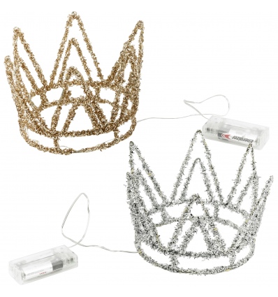 Christmas Decor 20 LED Light Up Crown