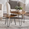 2Pcs Mid Century Modern Coffee Table Set - Walnut [777210]