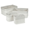 4 Piece Linen Lined Bamboo Basket Set [138659]