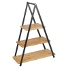 3 Tier Wood & Metal Etagere Pyramid Style Display Stand [221467]