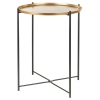 Black & Gold Metal Folding Table [271981]