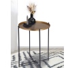 Black & Gold Metal Folding Table [271981]