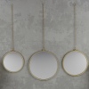 3 Round Gold Hanging Mirrors Set [137225]