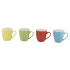 4 Colourful Patterened Porcelain Mugs - Sleeve Pack