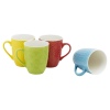 4 Colourful Patterened Porcelain Mugs - Sleeve Pack