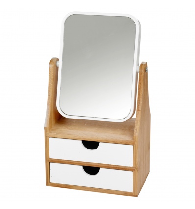 Wooden Make Up Mirror with 2 Storage Drawers [913323]