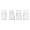 4 Glass Storage Spice Jars with Lids - Sleeve Pack