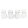 4 Glass Storage Spice Jars with Lids - Sleeve Pack