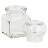 4 Glass Storage Spice Jars with Lids - Sleeve Pack