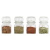 4 Glass Storage Spice Jars with Lids - Sleeve Pack