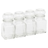 4 Glass Storage Spice Jars with Lids - Sleeve Pack