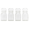 4 Glass Storage Spice Jars with Lids - Sleeve Pack