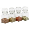 4 Glass Storage Spice Jars with Lids - Sleeve Pack