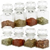 4 Glass Storage Spice Jars with Lids - Sleeve Pack