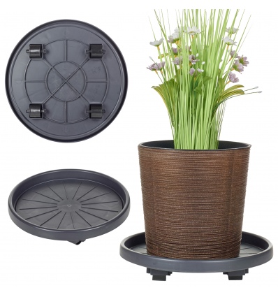 Black Flowerpot Plant Trolley