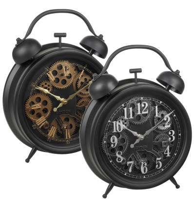 Alarm Design Wall Clock with Moving Cogs