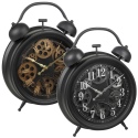 Alarm Design Wall Clock with Moving Cogs