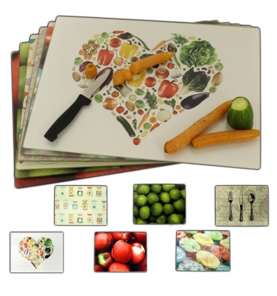 Veg, Heart  Glass Chopping Board (215116)