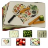 Veg, Heart  Glass Chopping Board (215116)