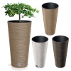 FURU ECO SLIM TALL Wood Effect Round Flower Pot