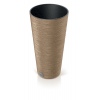 FURU ECO SLIM TALL Wood Effect Round Flower Pot