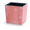 TUBUS LOW Washed Up Look Square Flower Pot With Insert