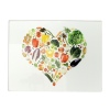 Veg, Heart  Glass Chopping Board (215116)