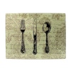 Vintage Cutlery Glass Chopping Board (253378)