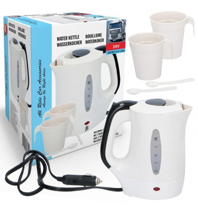 24V 0.5L Water Kettle with 2 Cups & Spoons 300W [177052]