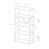 60" Rustic Industrial Style Metal & wood Bookcase