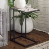 Grey Wash Industrial Style Metal & Wood End C Table [149572]