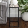 Grey Wash Industrial Style Metal & Wood End C Table [149572]