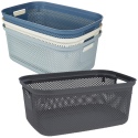 30L Plastic Rattan Effect Laundry Basket [431736]