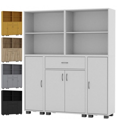 STAKK 4 Door 4 Shelf 1 Drawer Storage Cabinet Unit
