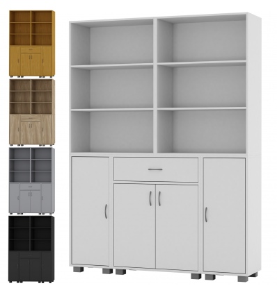 STAKK 4 Door 6 Shelf 1 Drawer Storage Cabinet Unit