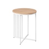 17" Minimalist Metal Slatted Side Table