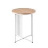 17" Minimalist Metal Slatted Side Table