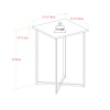 16" Modern Square Side Table