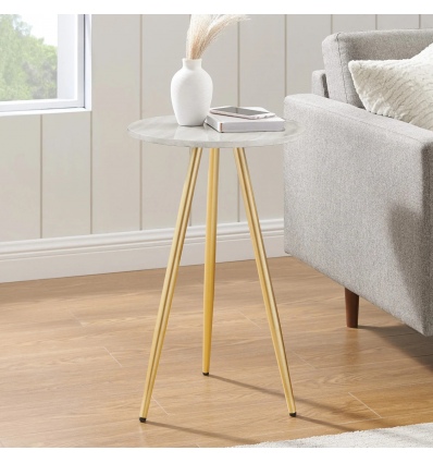 16" 3 Scandi Style Legs Glam Side Table