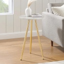 16" 3 Scandi Style Legs Glam Side Table
