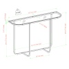 44" Curved Entry Console Table