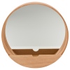 Round MDF Wood Oak Bathroom Mirror [189897]