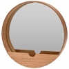 Round MDF Wood Oak Bathroom Mirror [189897]